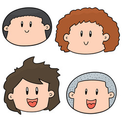 Set of cartoon face Royalty Free Vector Image - VectorStock