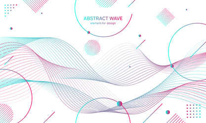 abstract colorful wave element for design vector image