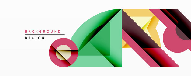 abstract geometric composition overlapping shapes vector image