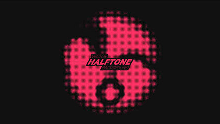abstract torn red halftone distorted sphere vector image