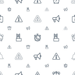 alert icons pattern seamless white background vector image