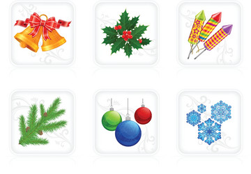 christmas icons Vector Image