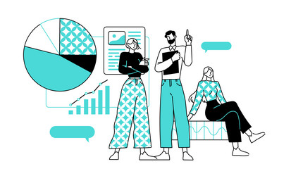Data Analysis & Statistics vector image