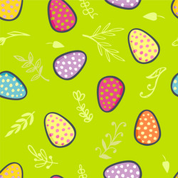 easter eggs seamless pattern spring background vector image