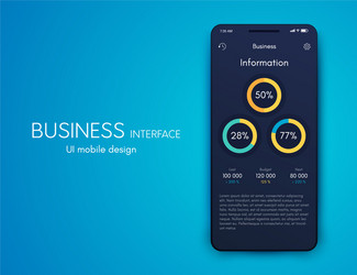 graphics mobile infographics with three vector image