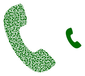 phone receiver recursion collage self items vector image