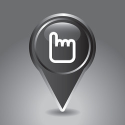 Pointer design over gray background vector