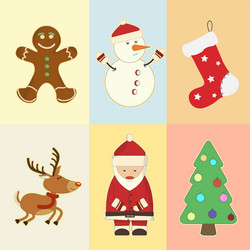 Christmas Symbols Collection Vector Image