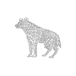 continuous curve one line drawing of creepy vector image
