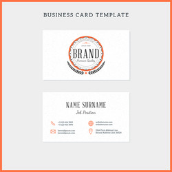 double-sided vintage business card template vector