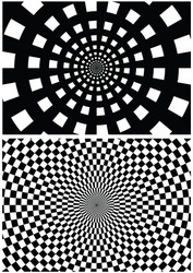 Dynamic Circular Checkerboard Pattern vector image