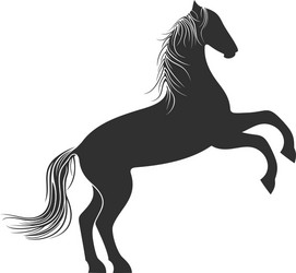 Brown horse standing Royalty Free Vector Image