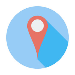map pointer single flat icon vector image