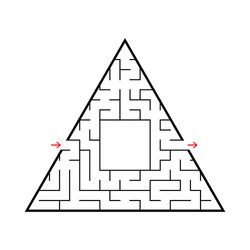 abstract colored triangular labyrinth black color vector image