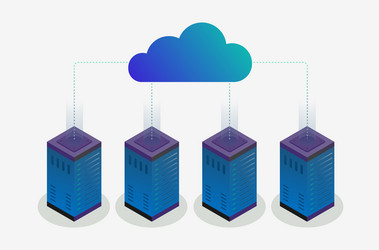 cloud data storage secure hosting network vector image