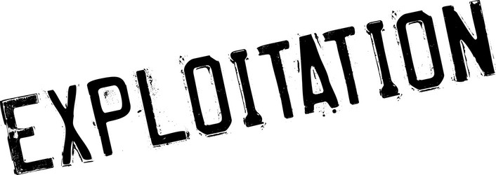 Exploitation rubber stamp Royalty Free Vector Image