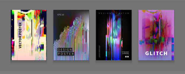 Glitch Computer Error Abstraction vector image