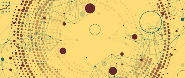 halftone science background with connecting dots vector image