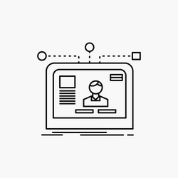 interface website user layout design line icon vector image