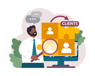 new customers search character web searching vector image