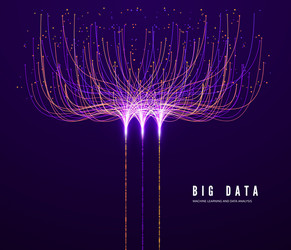 Big Data Visual Concept Machine Learning Vector Image Big Data Visual Concept Machine Learning Vector Image