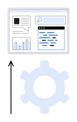 digital content management and optimization search vector image