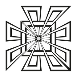 explosion square pattern radiating frame design vector image
