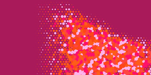 Geometric multi size hexagon with color vector