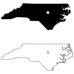 North Carolina State Map Vector Image