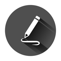 pencil notepad icon in flat style document write vector image