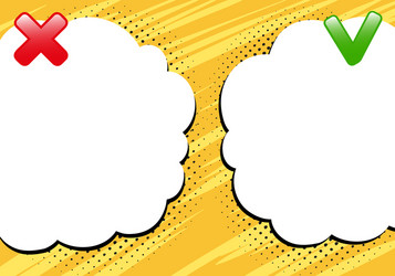 template background wrong or correct comics style vector image