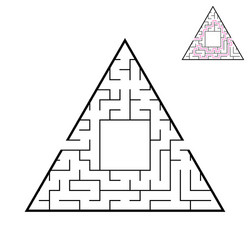 triangular labyrinth an interesting and useful vector image