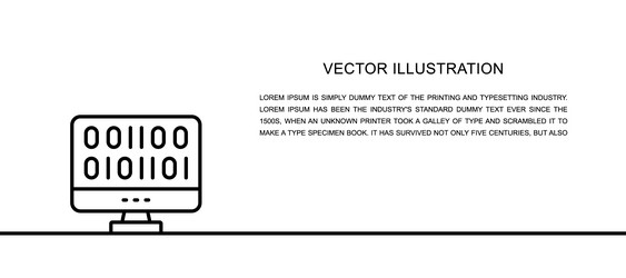 web development coding continuous one line icon vector