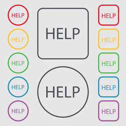 Help point sign icon question symbol set vector