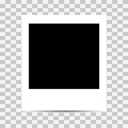 old photo empty frame isolated on transparent vector image
