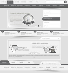 Website Navigation Icons & Elements vector image