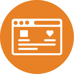 Application configuration window icon orange vector