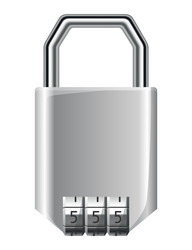 code padlock lock with combination password vector