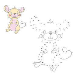 connect the dots game mouse vector image