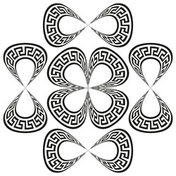 greek pattern element infinity loop shape optical vector image
