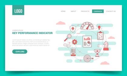 Key performance indicator concept speedometer vector