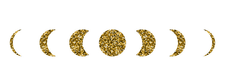 Moon phases icons set Royalty Free Vector Image