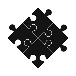 Puzzle circle jigsaw game figure icon Royalty Free Vector