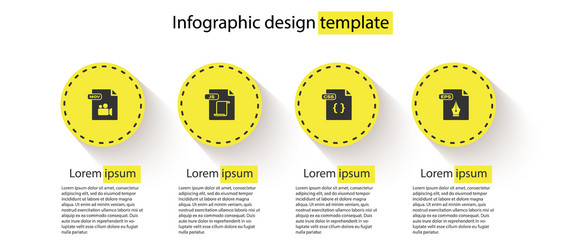 set mov file document js css and eps business vector image