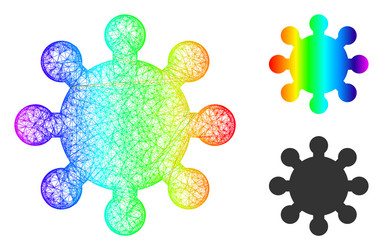 Spectrum net mesh gradient gear icon vector
