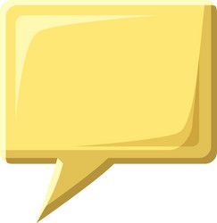 Speech bubble green 3d icon with chrome frame Vector Image