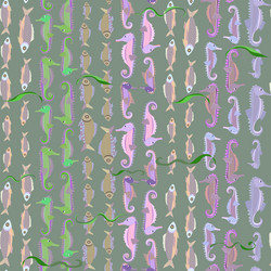 A pattern without background of colorful fish vector
