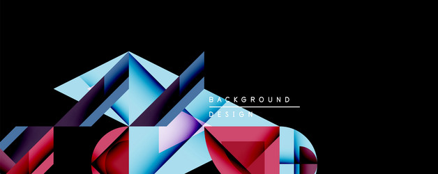 abstract geometric shapes overlap creating vector image