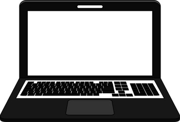 color realistic image laptop computer tech device vector image