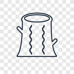 log concept linear icon isolated on transparent vector image